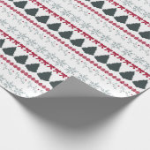 Christmas Snowflakes and Trees Cadeaupapier (Hoek)