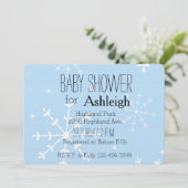 Christmas Snowflakes baby shower Kaart (Staand voorkant)