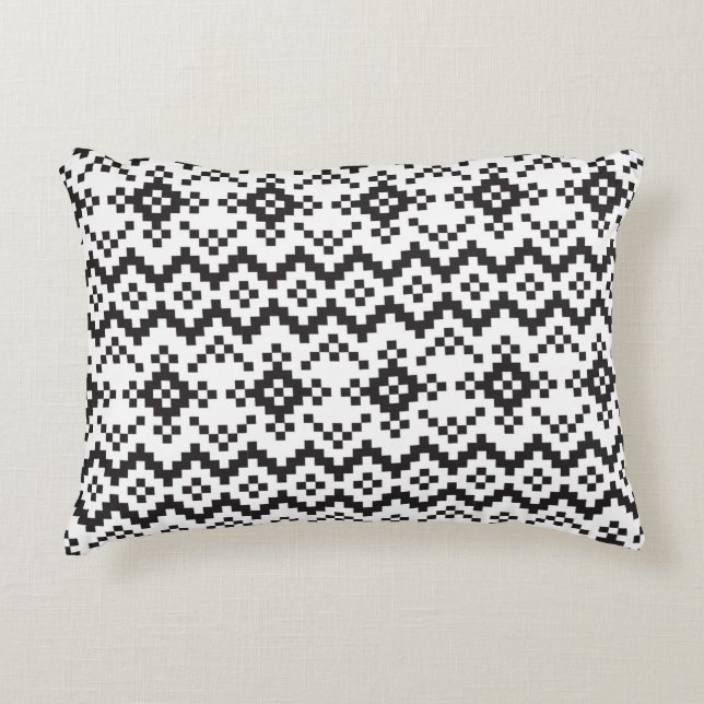 Christmas Snowflakes Fair Isle Seamless Patternart Accent Kussen (Voorkant)