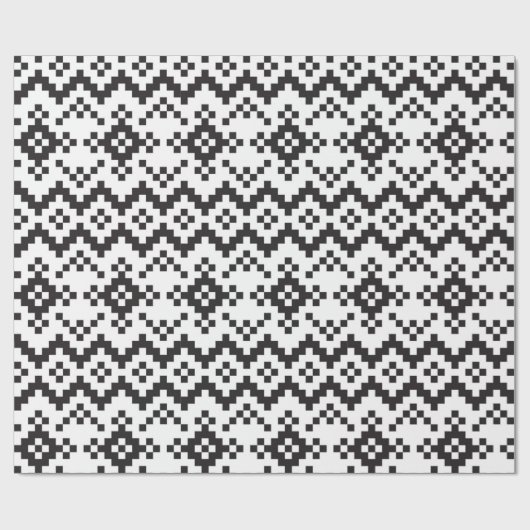 Christmas Snowflakes Fair Isle Seamless Patternart Cadeaupapier (Vlak)