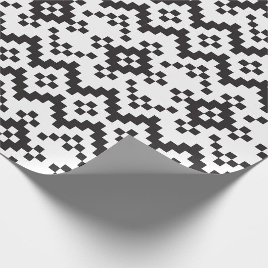 Christmas Snowflakes Fair Isle Seamless Patternart Cadeaupapier (Hoek)