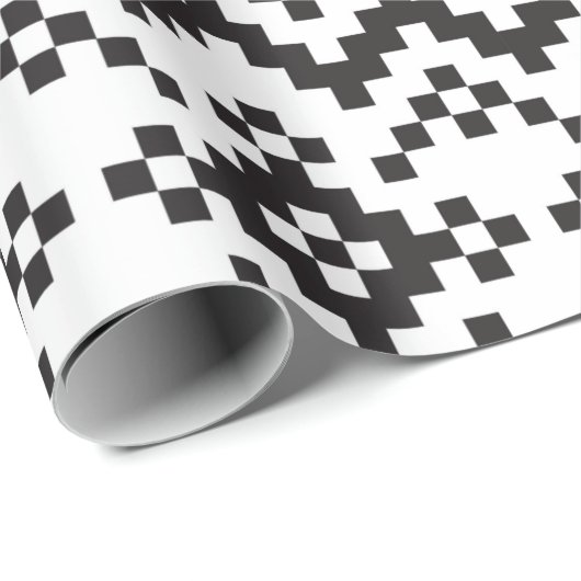 Christmas Snowflakes Fair Isle Seamless Patternart Cadeaupapier (Rol Hoek)