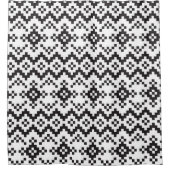 Christmas Snowflakes Fair Isle Seamless Patternart Douchegordijn (Voorkant)