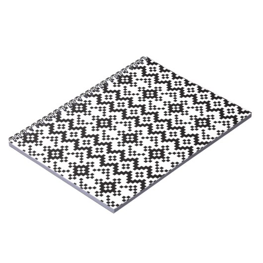 Christmas Snowflakes Fair Isle Seamless Patternart Notitieboek (Linkerzijde)