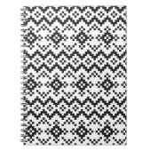 Christmas Snowflakes Fair Isle Seamless Patternart Notitieboek (Voorkant)