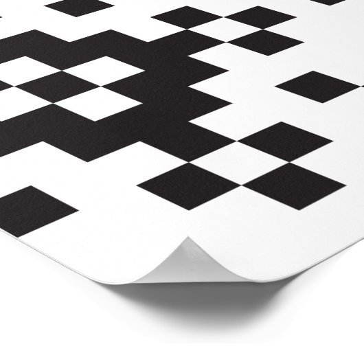 Christmas Snowflakes Fair Isle Seamless Patternart Poster (Hoek)