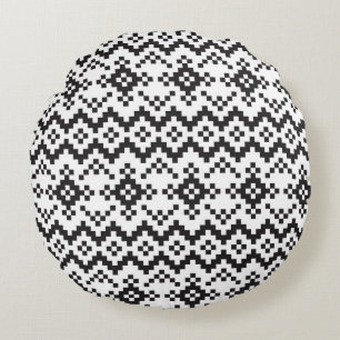 Christmas Snowflakes Fair Isle Seamless Patternart Rond Kussen