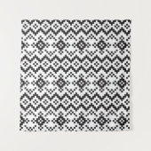 Christmas Snowflakes Fair Isle Seamless Patternart Wandkleed (Voorkant)