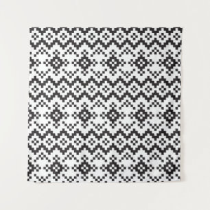 Christmas Snowflakes Fair Isle Seamless Patternart Wandkleed