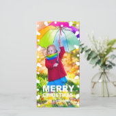 Christmas Snowflakes Fotokaart Feestdagenkaart (Staand voorkant)