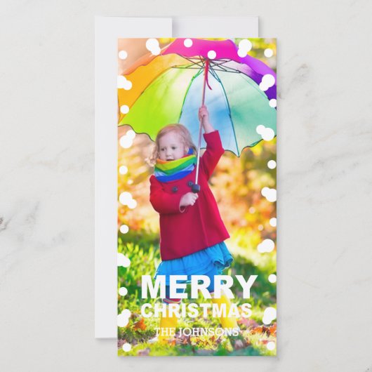 Christmas Snowflakes Fotokaart Feestdagenkaart (Voorkant)