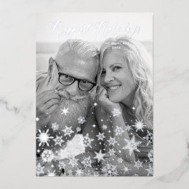 Christmas Snowflakes Happiest Holidays Family Folie Feestdagenkaart