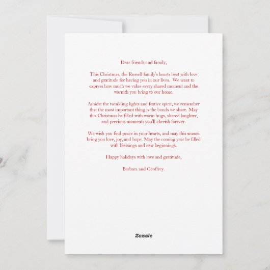 Christmas Snowflakes Joy To The World Arch Photo Feestdagenkaart (Achterkant)