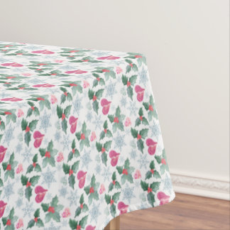 Christmas Snowflakes mistletoe hearts holiday new Tafelkleed
