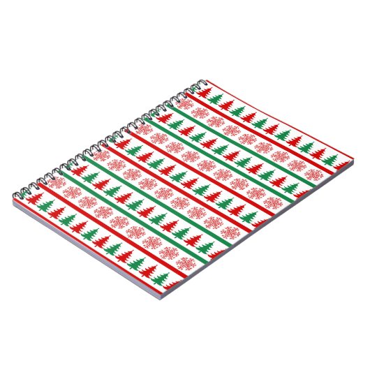 Christmas Snowflakes Pattern Notebook Tree Journal Notitieboek (Linkerzijde)