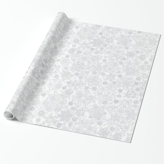 CHRISTMAS SNOWFLAKES PATTERN | WRAPPORTEUR CADEAUPAPIER (Uitgerold)