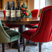 Christmas Snowflakes Pine Cones Pine Tree Branches Wijn Etiket