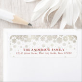 Christmas Snowflakes retouradres labels (Insitu)