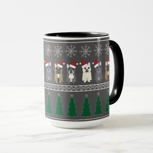 Christmas Snowflakes, Santa Dog, Tree Mok (Voorkant rechts)