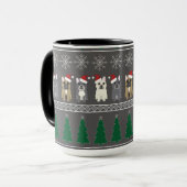 Christmas Snowflakes, Santa Dog, Tree Mok (Voorkant links)