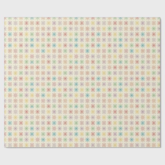 Christmas Snowflakes Themed Packaging Xmas Cadeaupapier (Vlak)