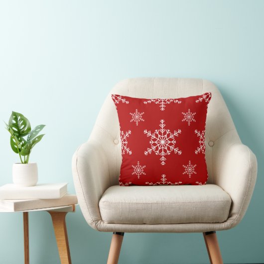 Christmas Snowflakes Throw Pillow Kussen (Stoel)