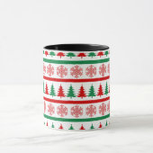 Christmas Snowflakes & Trees Printed Mug Cup Mok (Midden)