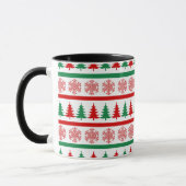 Christmas Snowflakes & Trees Printed Mug Cup Mok (Links)
