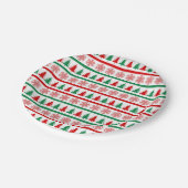 Christmas Snowflakes & Trees Printed Paper Plates Papieren Bordje (Gekanteld)