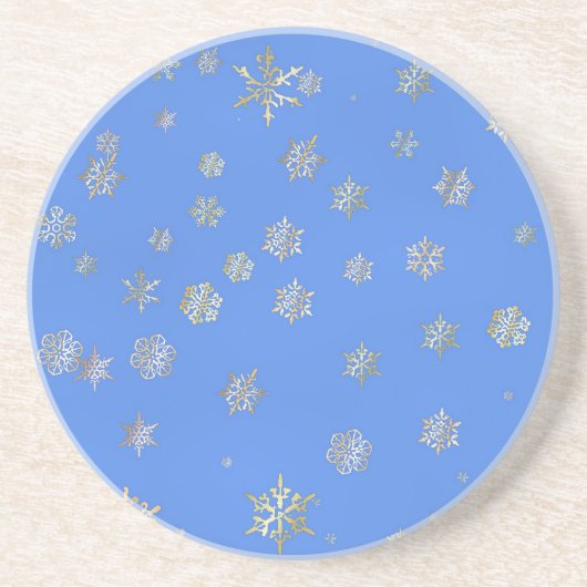 CHRISTMAS SNOWFLAKES ZANDSTEEN ONDERZETTER (Voorkant)