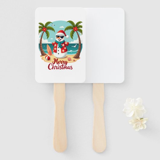 christmas Snowman (1) Handwaaier (Voorkant en achterkant)