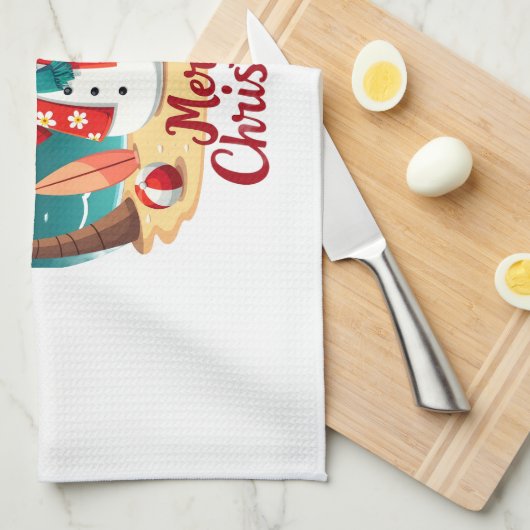 christmas Snowman (1) Theedoek (Quarter Fold)