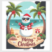 christmas Snowman (2) Sticker (Vel)