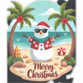 christmas Snowman (2) Sticker (Voorkant)