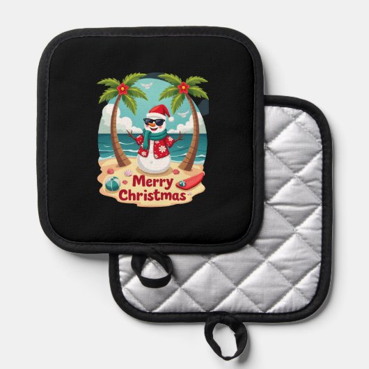 christmas Snowman (4) Pannenlap (Voorkant / Achterkant)