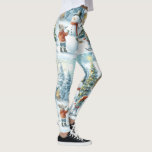 Christmas Snowman AI Art Leggings<br><div class="desc">Deze feestelijke kerstvakantie seizoen legging beschikt over een lieveling sneeuwpop all over print. Een waterverf AI gegenereerd afbeelding werd gebruikt om deze wintervakantie seizoen legging gemaakt.</div>