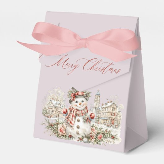 Christmas snowman bedankdoosjes (Voorkant Zijde)