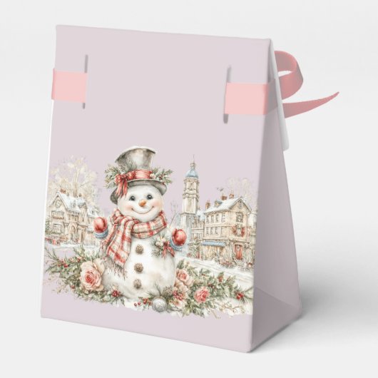 Christmas snowman bedankdoosjes (Achterkant)