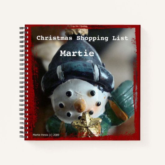 Christmas Snowman boodschappenlijst Spiral Notitie Notitieboek (Voorkant)