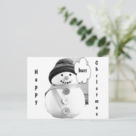 **CHRISTMAS SNOWMAN* BRIEFKAART VOOR IEDEREEN (Staand voorkant)