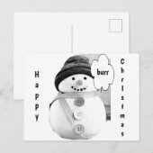 **CHRISTMAS SNOWMAN* BRIEFKAART VOOR IEDEREEN (Voorkant / Achterkant)