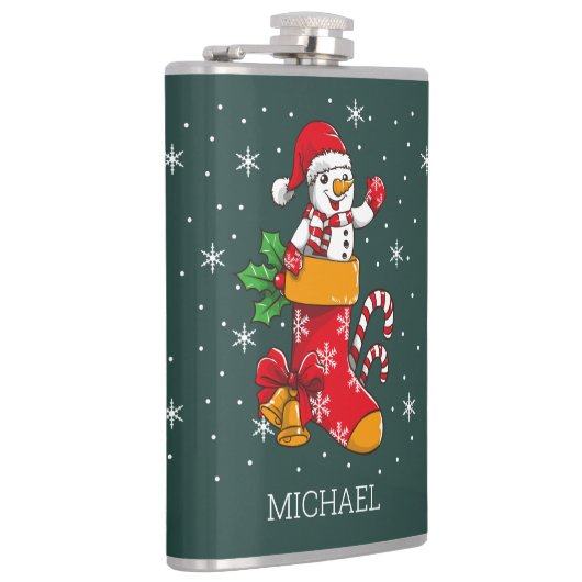 Christmas Snowman Candy Cane Heupfles (Rechts)