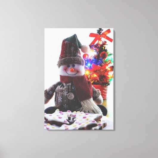 CHRISTMAS SNOWMAN CANVAS AFDRUK (Voorkant)