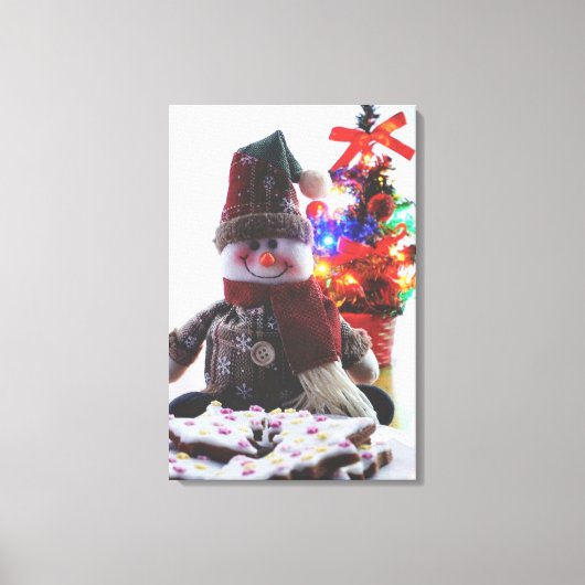 CHRISTMAS SNOWMAN CANVAS AFDRUK (Voorkant)
