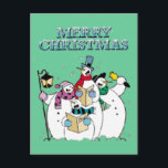 Christmas Snowman Carolers Briefkaart<br><div class="desc">Lisa's Gift Emporium briefkaart</div>