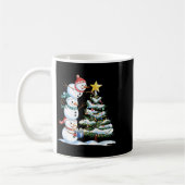 Christmas Snowman Christmas Tree Funny Snowman Lov Koffiemok (Links)