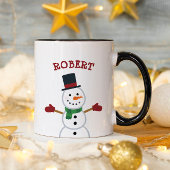 Christmas Snowman Custom Name Mok