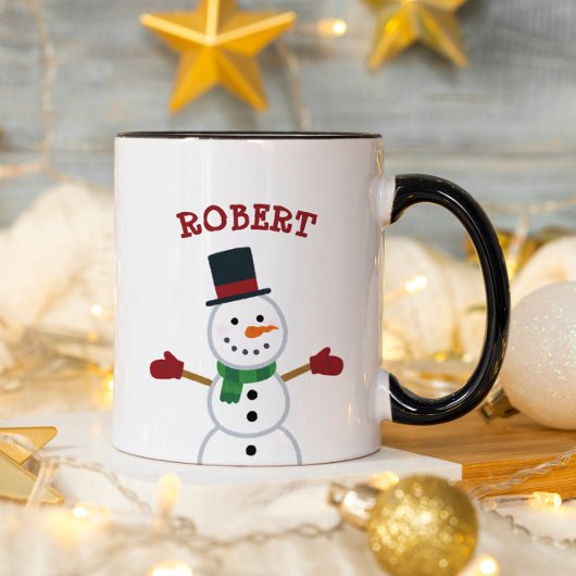 Christmas Snowman Custom Name Mok