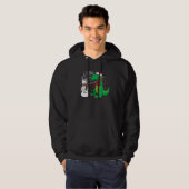Christmas Snowman Dinosaur Rex Hoodie (Voorkant volledig)