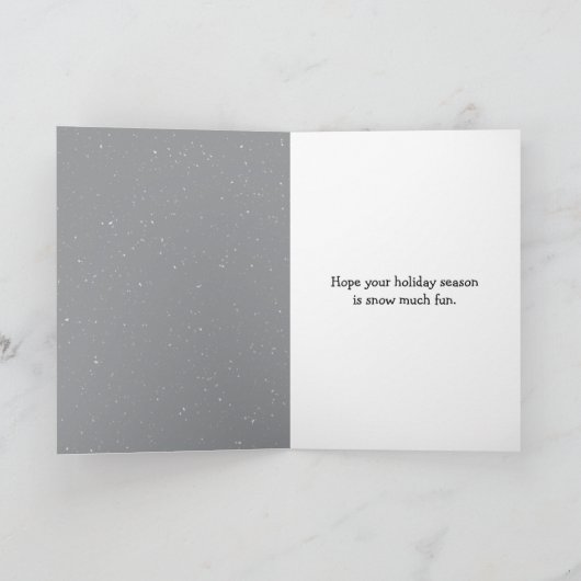 Christmas Snowman Doing a Headstand  Kaart (Binnen)